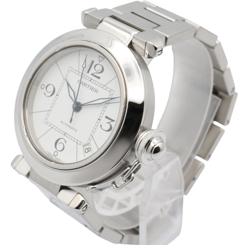Cartier Pasha C Boys' Watch, Stainless Steel, White, W31074M7 — Very Good