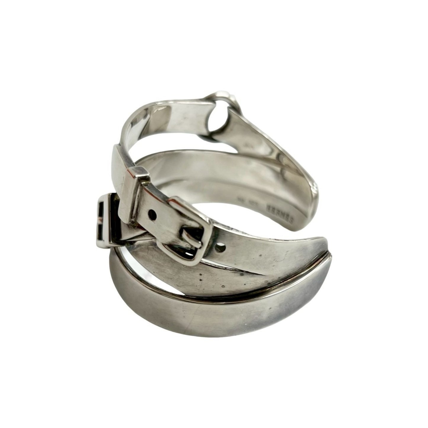 HERMES Debrid Bracelet, 925 Sterling Silver, Bangle, Men's/Women's, 474-5