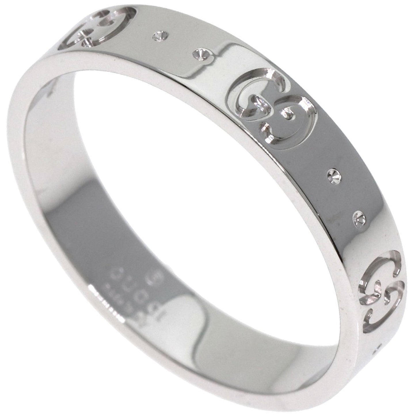 Gucci GG Icon #19 Ring in 18K White Gold for Women