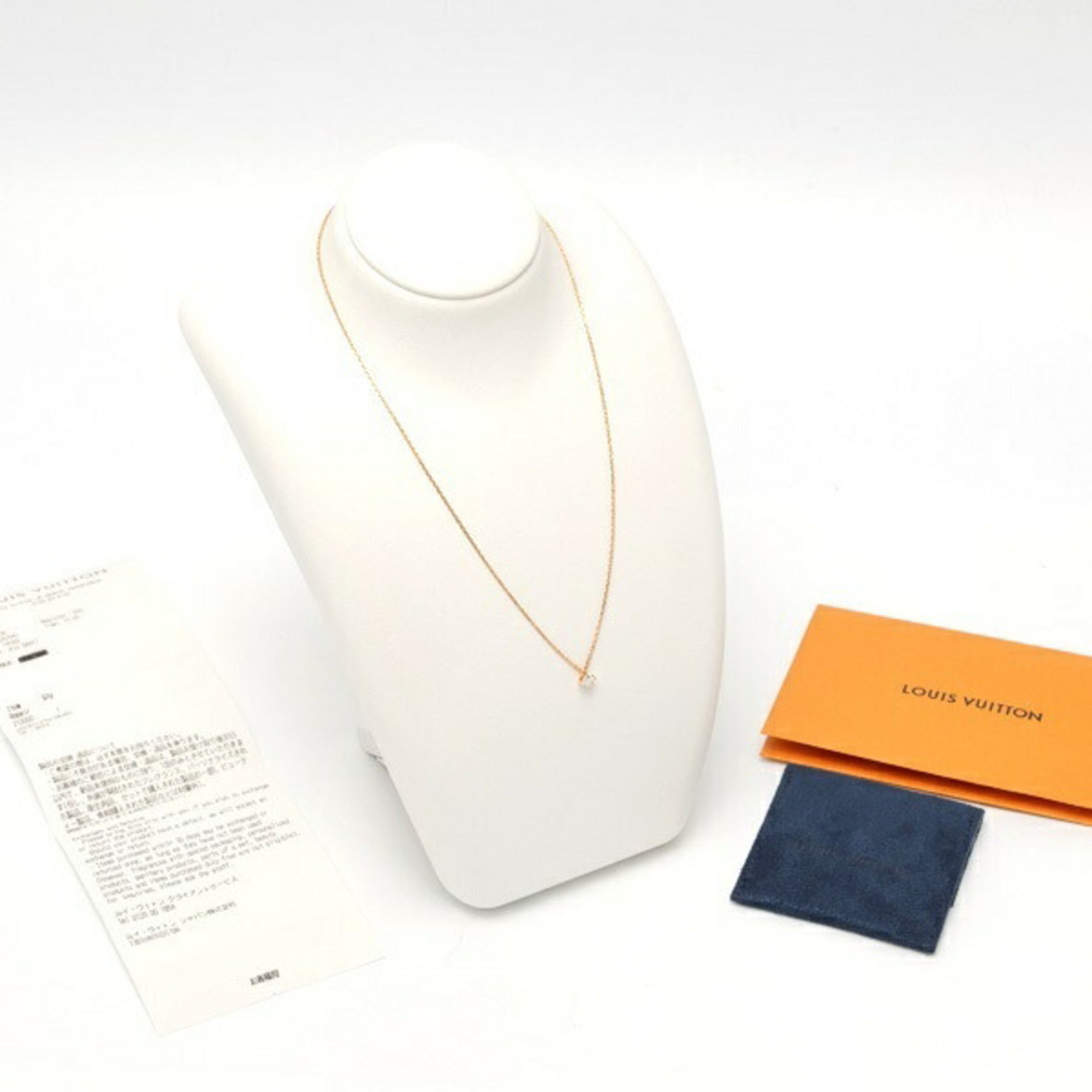 Louis Vuitton LV Diamond Star Pendant Necklace Q03842, 18K Pink Gold, Diamond, 42.5 cm — Like New