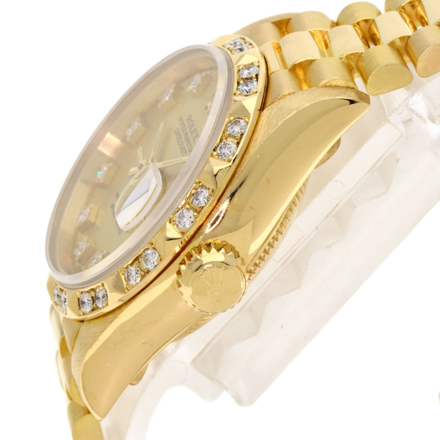 Rolex 69258G Datejust 10P Diamond Bezel Watch in 18K Yellow Gold/18KYG/Diamond Women's