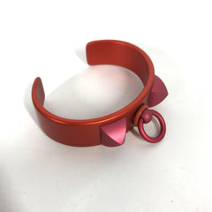 HERMES Collier de Chien Medor Sunset Bracelet Bangle, Aluminum, Women's, Orange, Like New — Like New