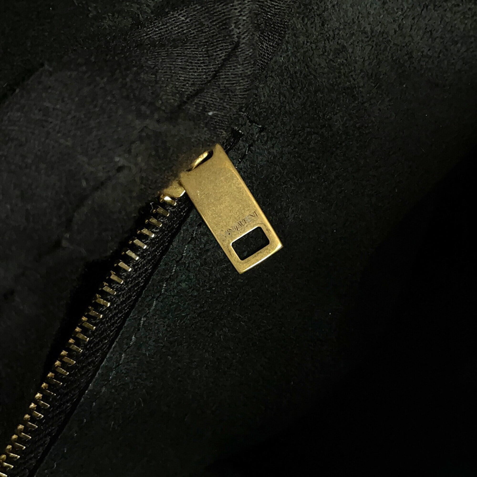 Yves Saint Laurent Saint Laurent Paris Tote Bag Y Hobo Calf Leather 833160 SAINT LAURENT PARIS Black Handbag — Like New