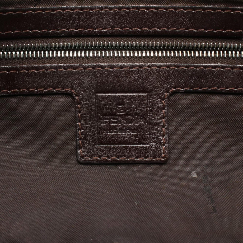 Fendi Mamma Bucket handbag, canvas and leather, women's, brown