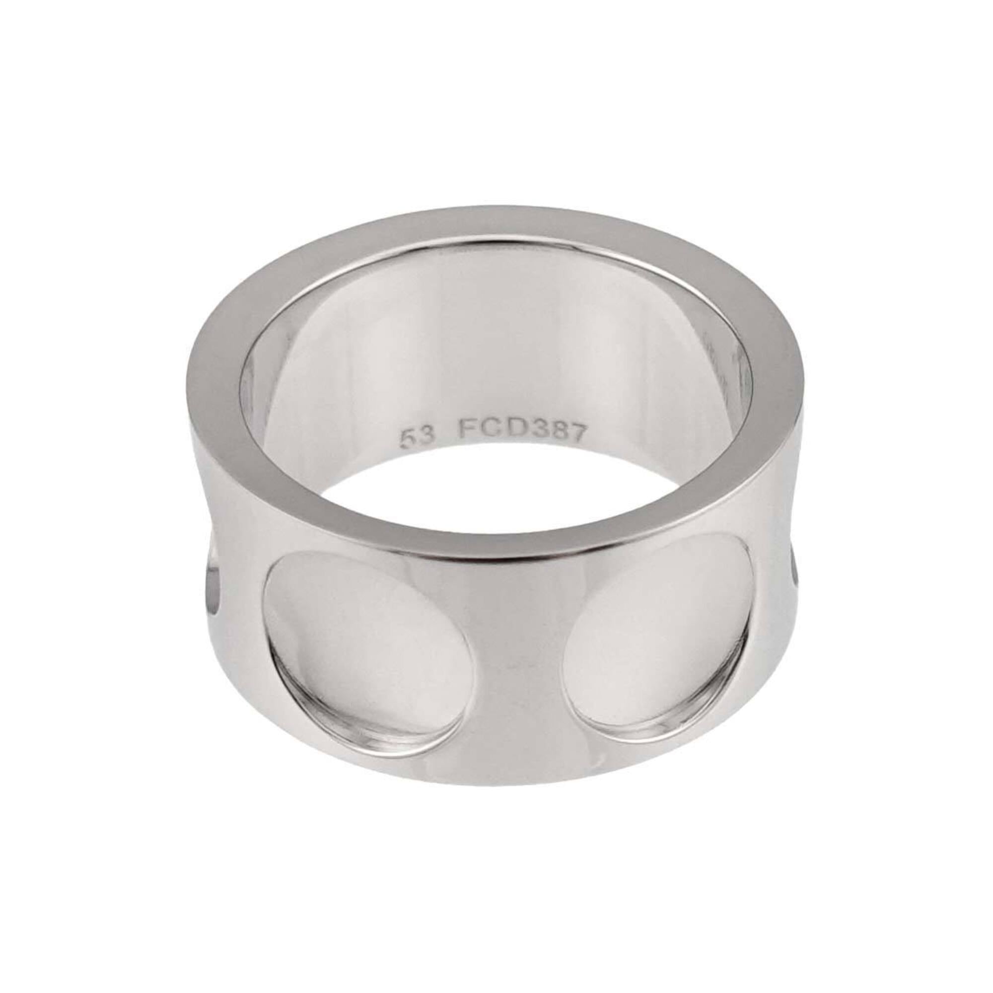 Louis Vuitton Petit Bague Empreinte Ring #53, 18K WG (White Gold 750) — Like New