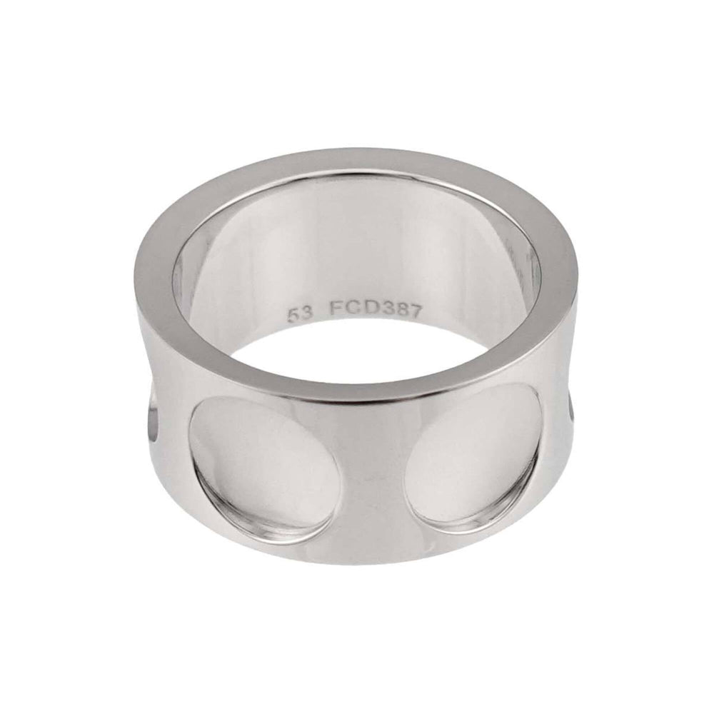 Louis Vuitton Petit Bague Empreinte Ring #53, 18K WG (White Gold 750) — Like New