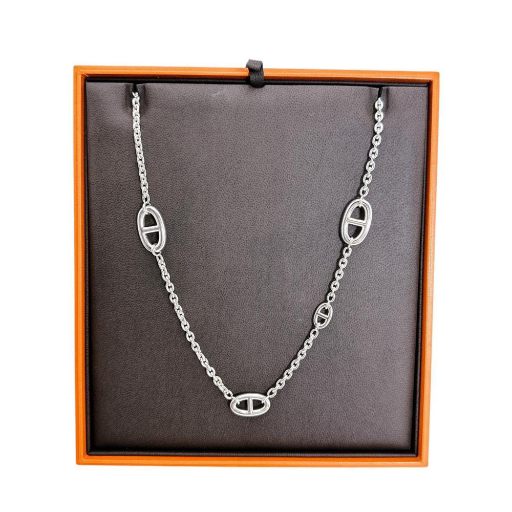 HERMES Farandole Long Necklace Chaine d'Ancre SV925 — Like New