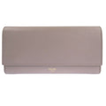 Celine Large Flap Wallet Leather Grey Long 0123CELINE