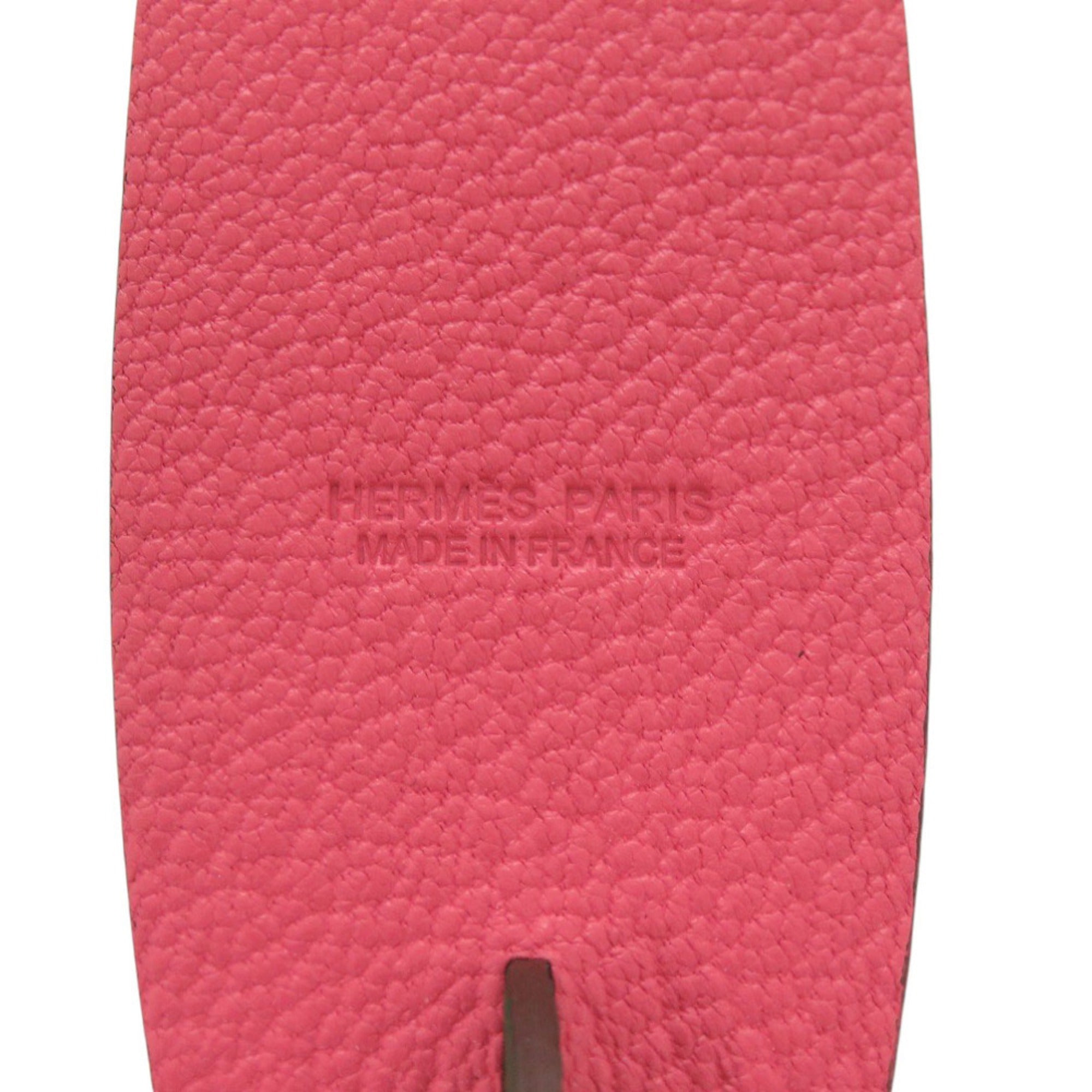 Hermes Like new Hermès Surfboard Bag Charm Chevre Mysore Rose Lipstick Lime Keychain Pink 1185 — Like New