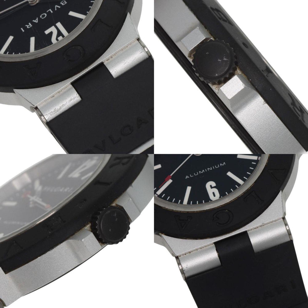 BVLGARI BB40AT Alum Date Watch Rubber Men's — Good