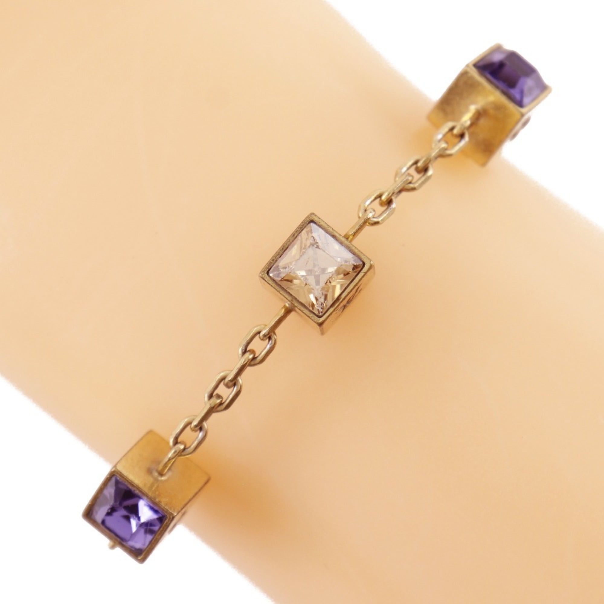 Louis Vuitton Gambling Bracelet M65209 Gold Plated OB0113 Approx. 12.5g Women's Rubbed Bra