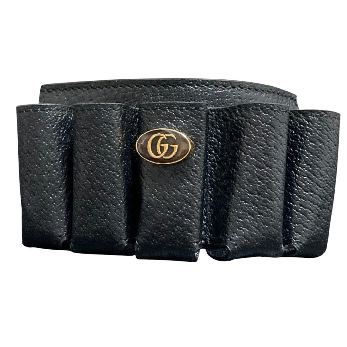 GUCCI Gucci Leather Bracelet Lipstick Case 615992 Black Women's