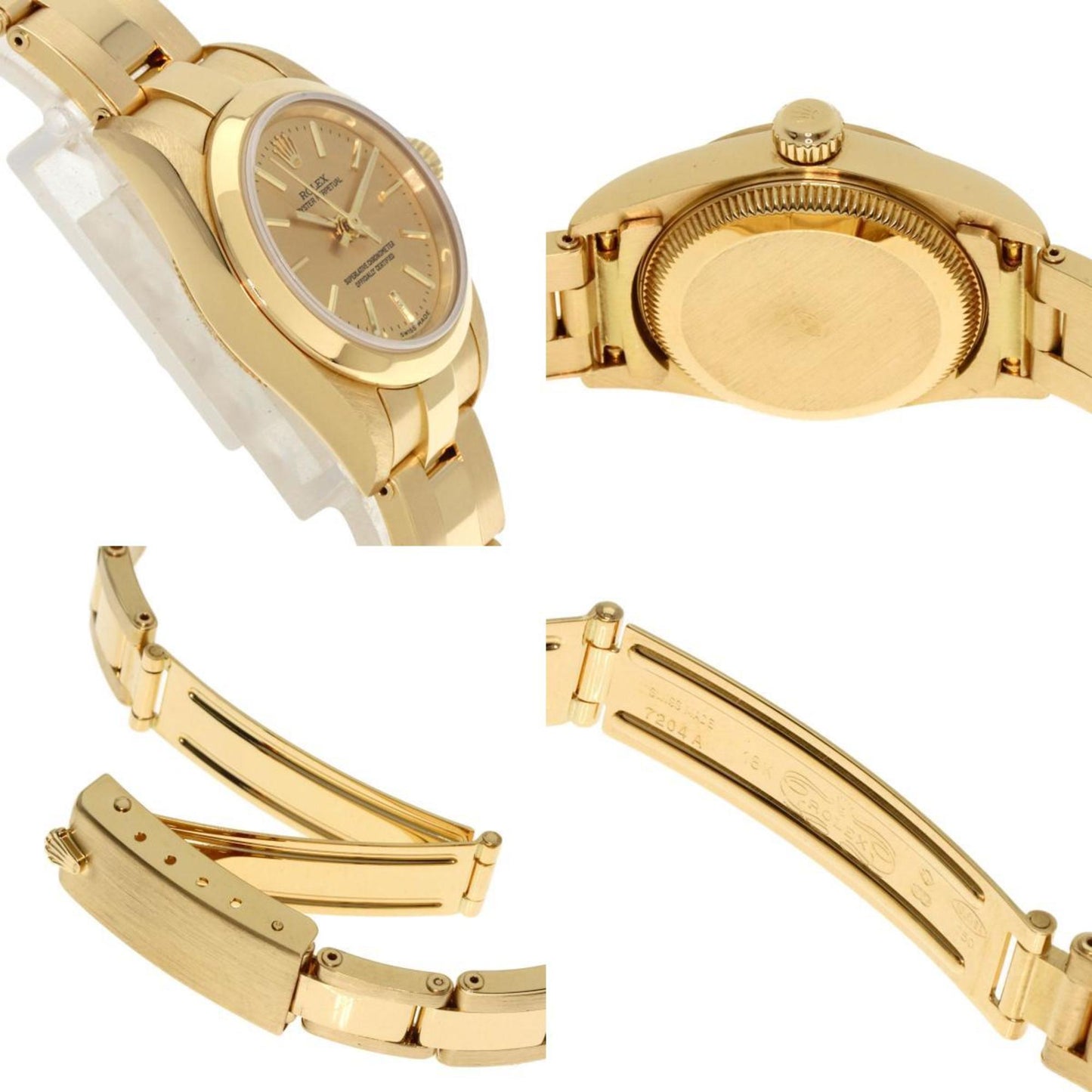 Rolex 76188 Oyster Perpetual Watch 18K Yellow Gold K18YG Ladies ROLEX