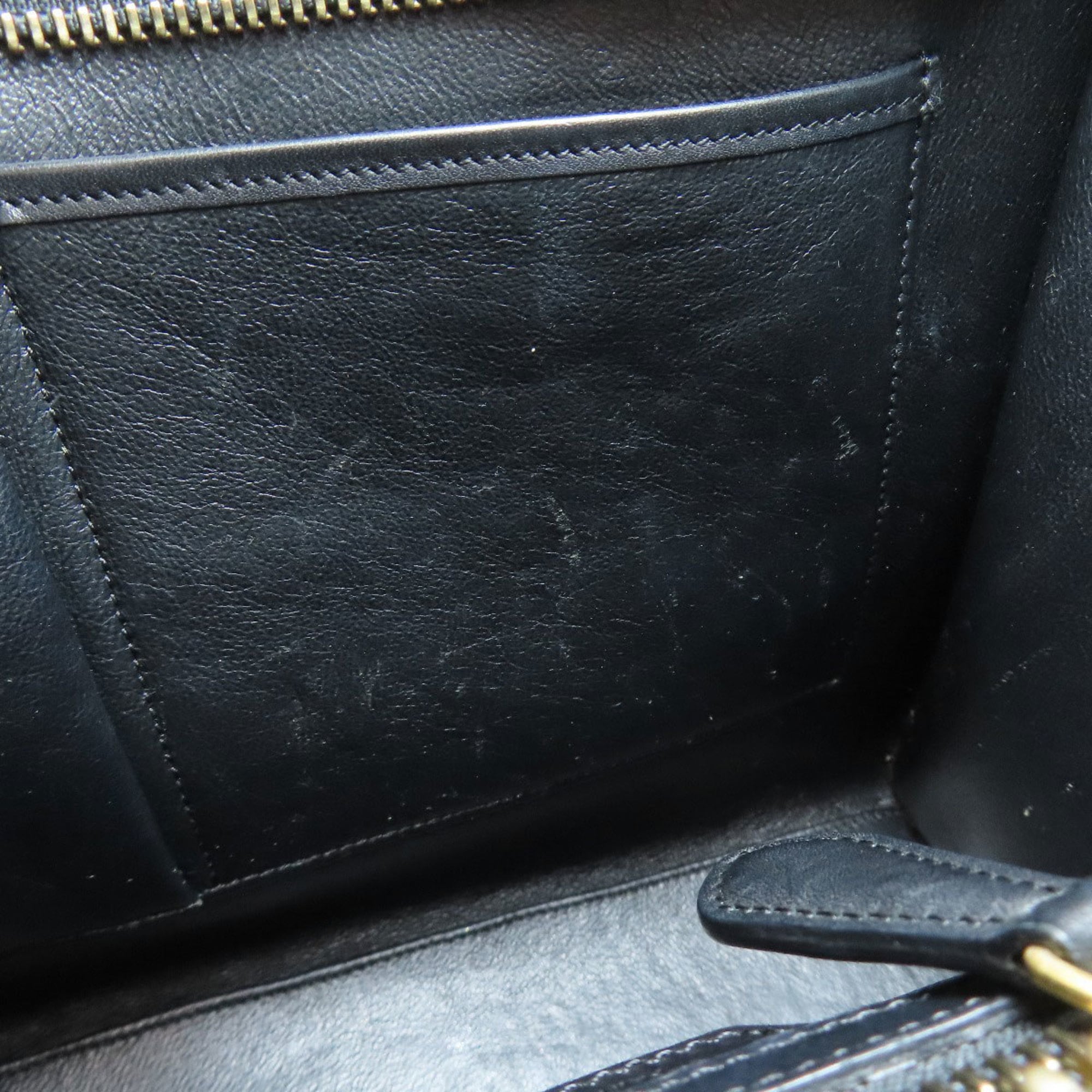 Celine Luggage Micro Handbag Leather Women's CELINE