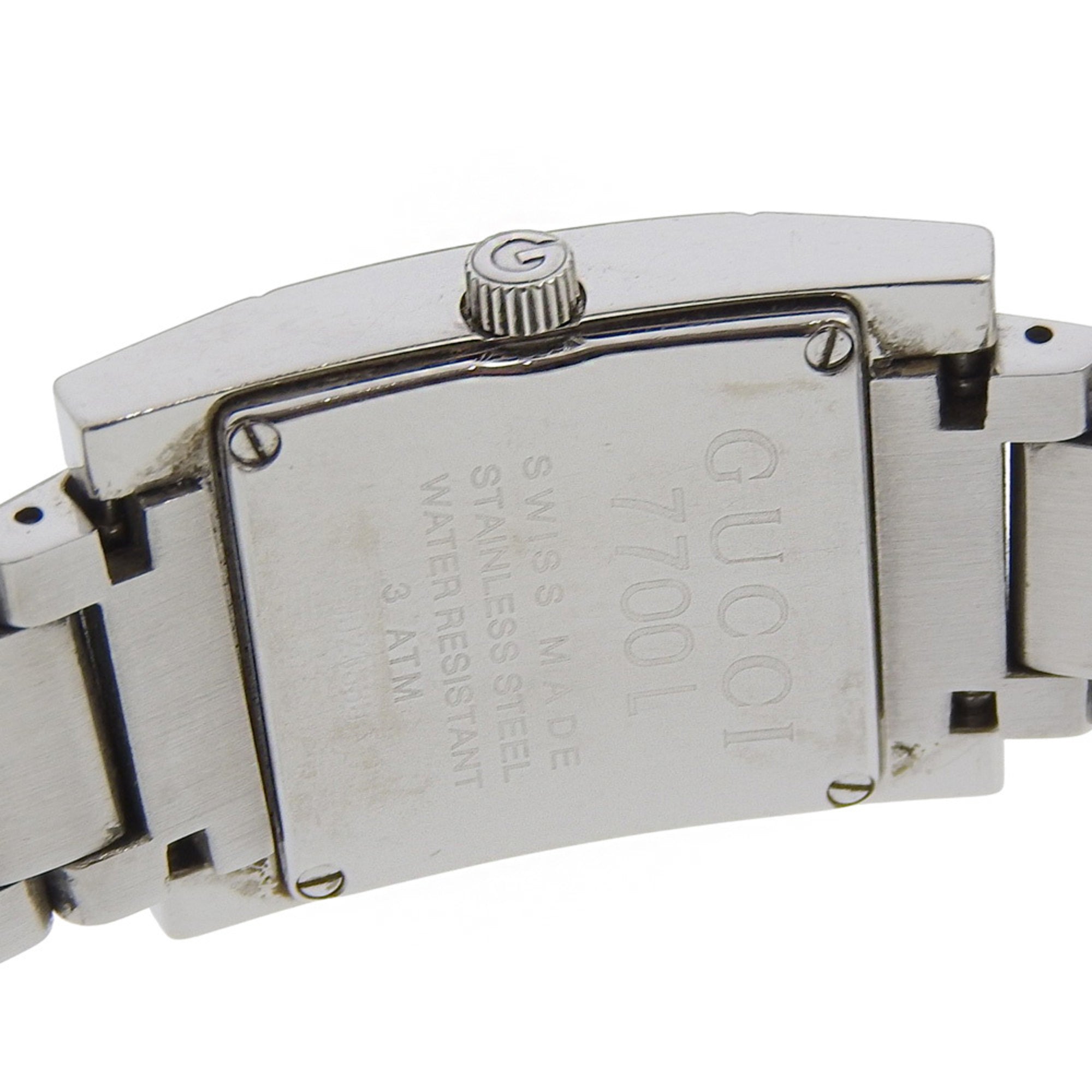 Gucci GUCCI watch 7700L stainless steel quartz analog silver dial women's — Good