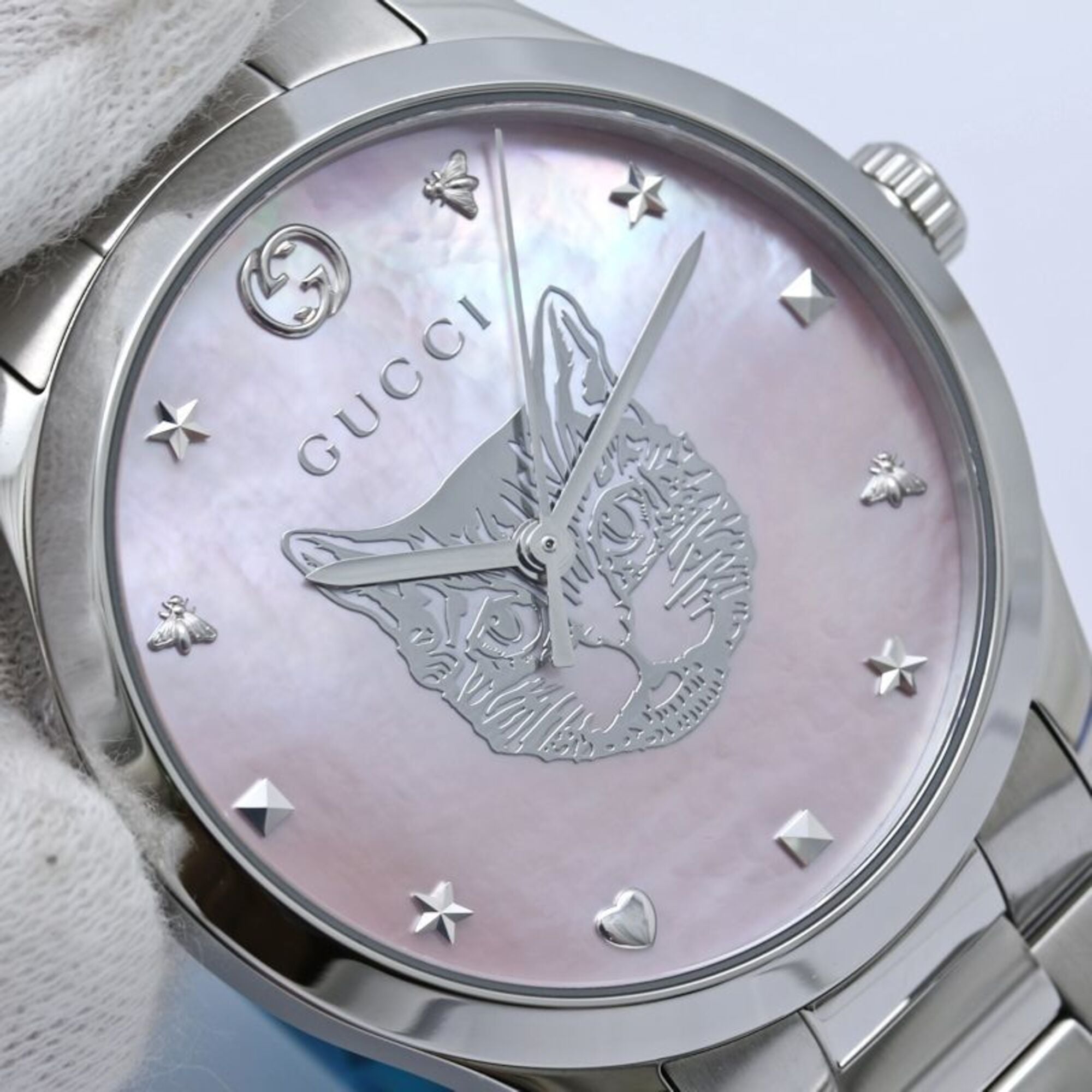 GUCCI G-Timeless Mystic Cat YA1264166 126.4 Watch Boys SS 40578 — Very Good