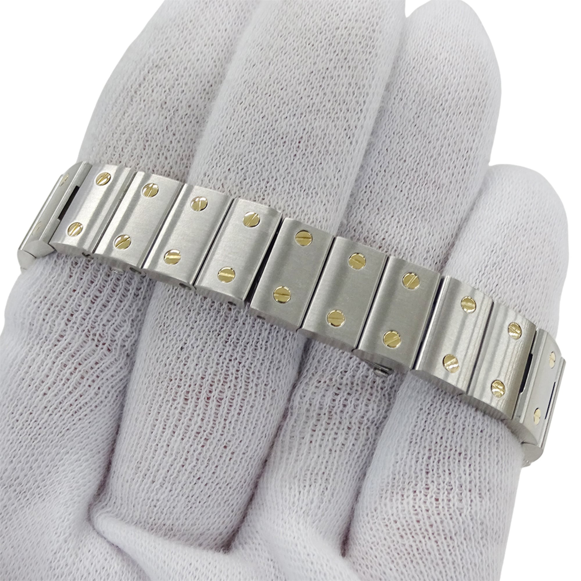 Cartier women's watch, Santos Galbee SM, quartz movement, stainless steel (SS), gold (YG), W20012C4 — Good