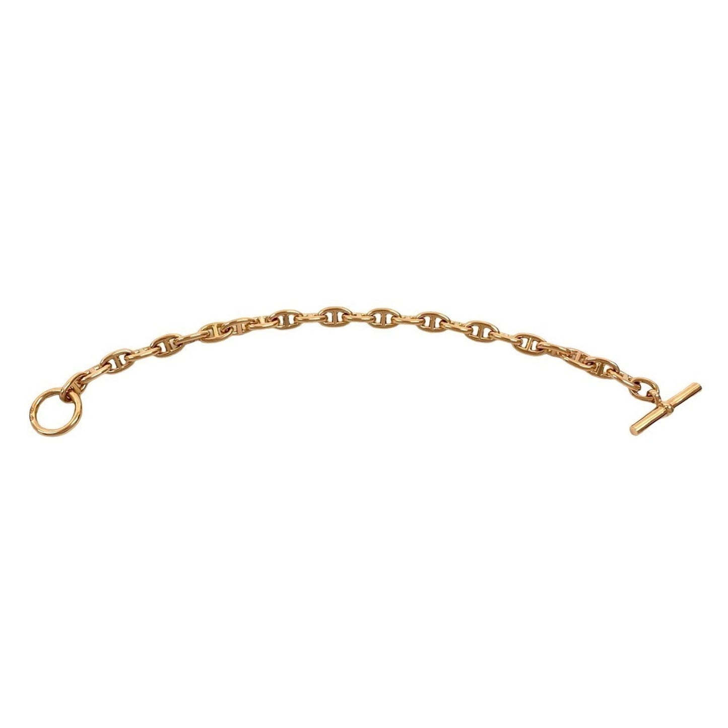 HERMES Chaine d'Ancre PPM 24-link 18K pink gold chain bracelet/bangle accessory 04395