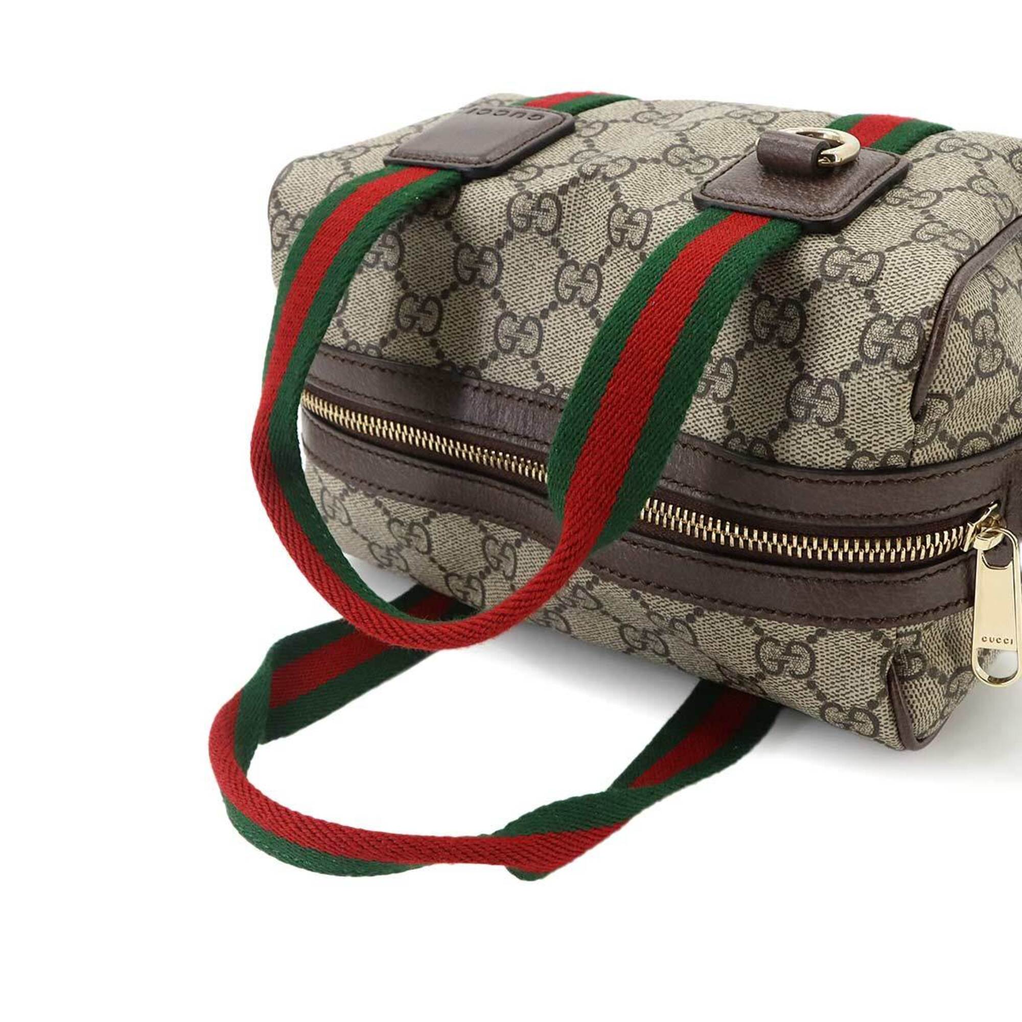 Gucci Ophidia Mini 2-way Hand/Shoulder Handbag, GG Supreme Canvas, Leather, Beige/Brown, 859975 Bag — New - Store Return