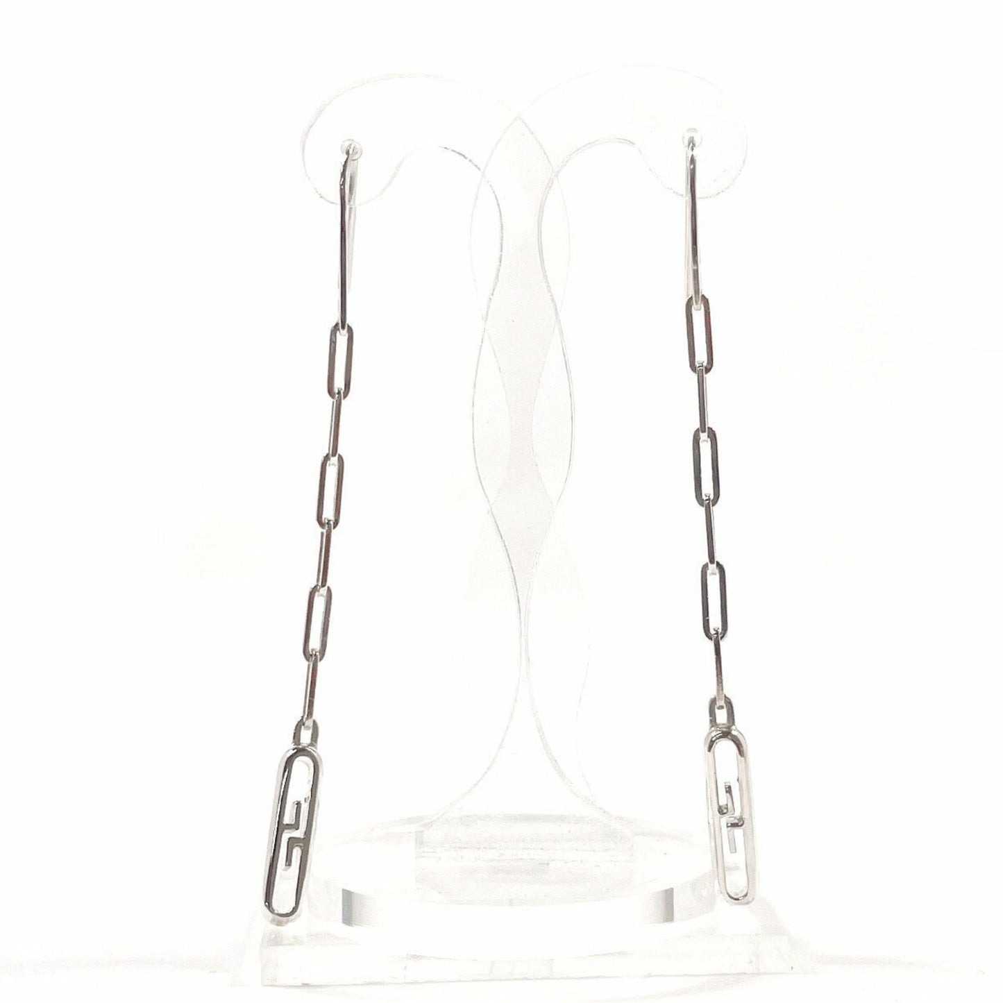 GUCCI Swing Chain Earrings, 925 Sterling Silver, Women's
