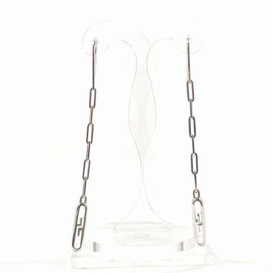 GUCCI Swing Chain Earrings, 925 Sterling Silver, Women's