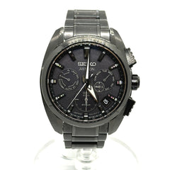 Seiko SBXC069/5X53-0AV0 Astron Global Line Day Date GPS Solar Radio-Controlled Wristwatch Titanium Men's Black — Good