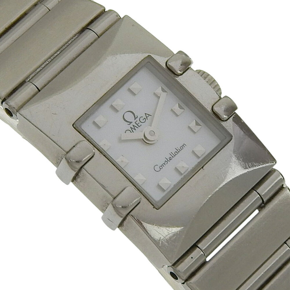 OMEGA Constellation Carree Watch 1531.71 Stainless Steel 1998 Quartz Analog Display White Shell Dial Women's — Good