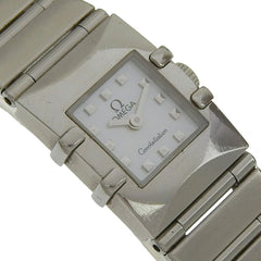 OMEGA Constellation Carree Watch 1531.71 Stainless Steel 1998 Quartz Analog Display White Shell Dial Women's — Good