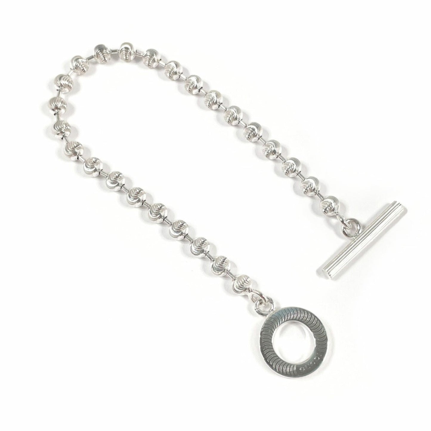 GUCCI Gucci Ball Chain Bracelet, 925 Sterling Silver, Unisex