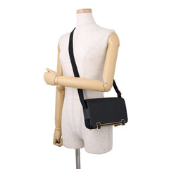 Hermes Shoulder Bag Geta Black Epsom Leather G Stamp HERMES Handbag — Like New