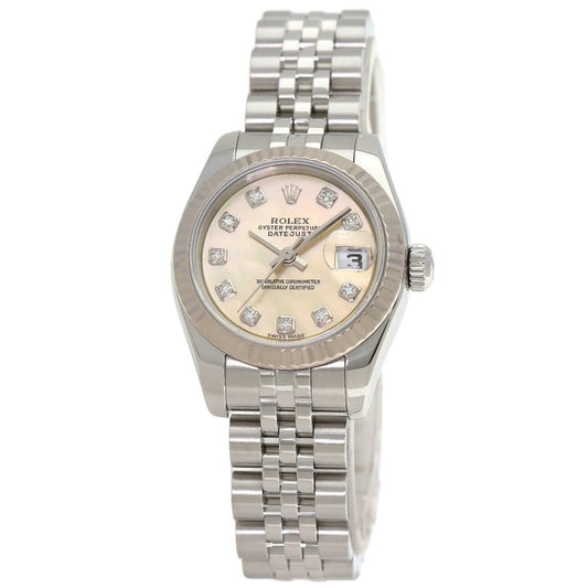Rolex 179174NG Datejust 10P Diamond Watch Stainless Steel SS K18WG Ladies ROLEX