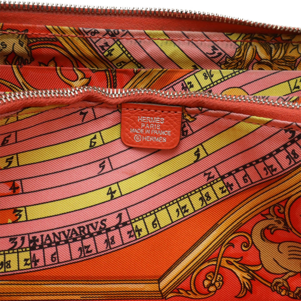 HERMES Azap Long Silkin Round Wallet in Epsom Leather with Rose Jaipur Pink Y Stamp
