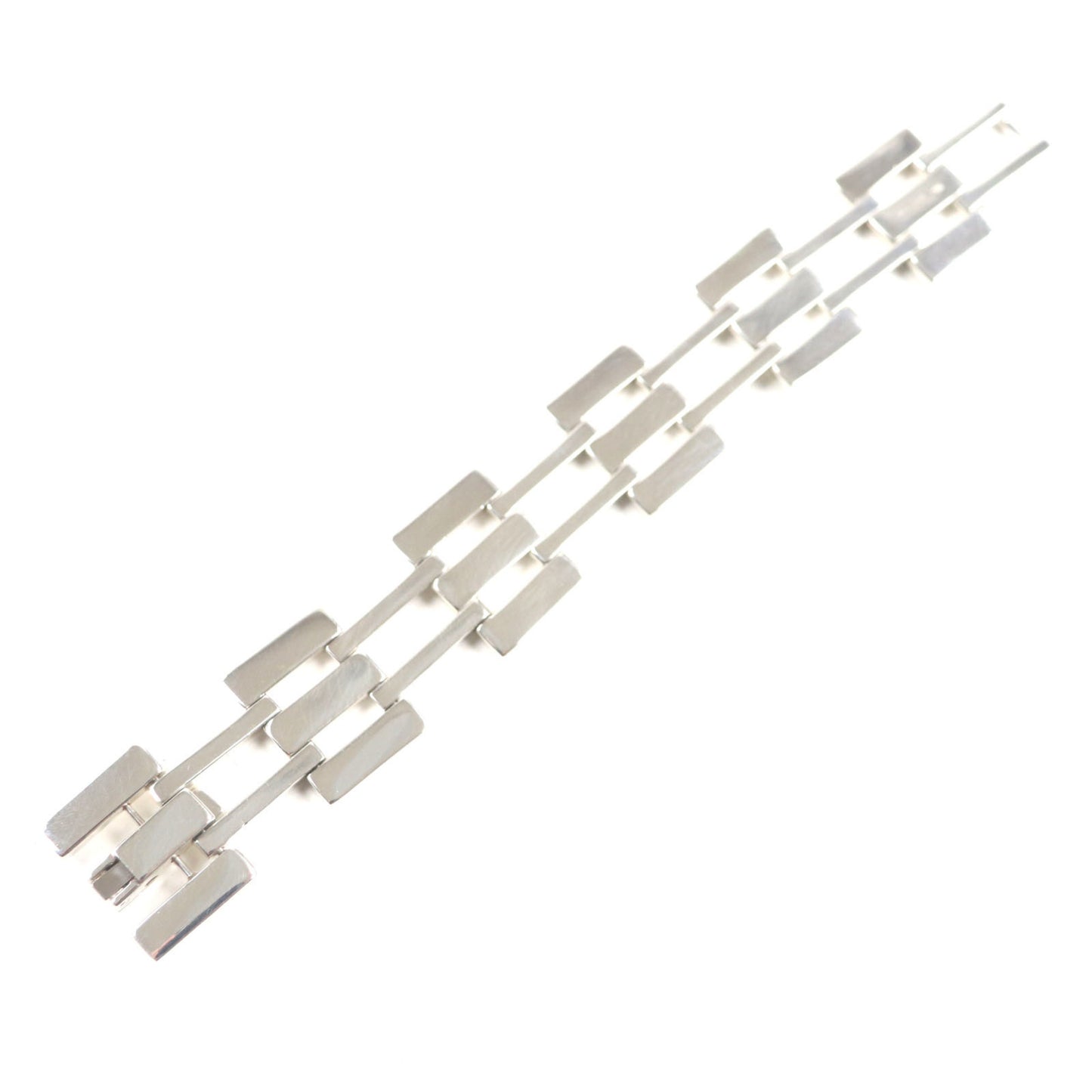 GUCCI Vintage Heavy Gate Link Bracelet, 925 Sterling Silver, Made in Italy, Weight 90.27g, Men's