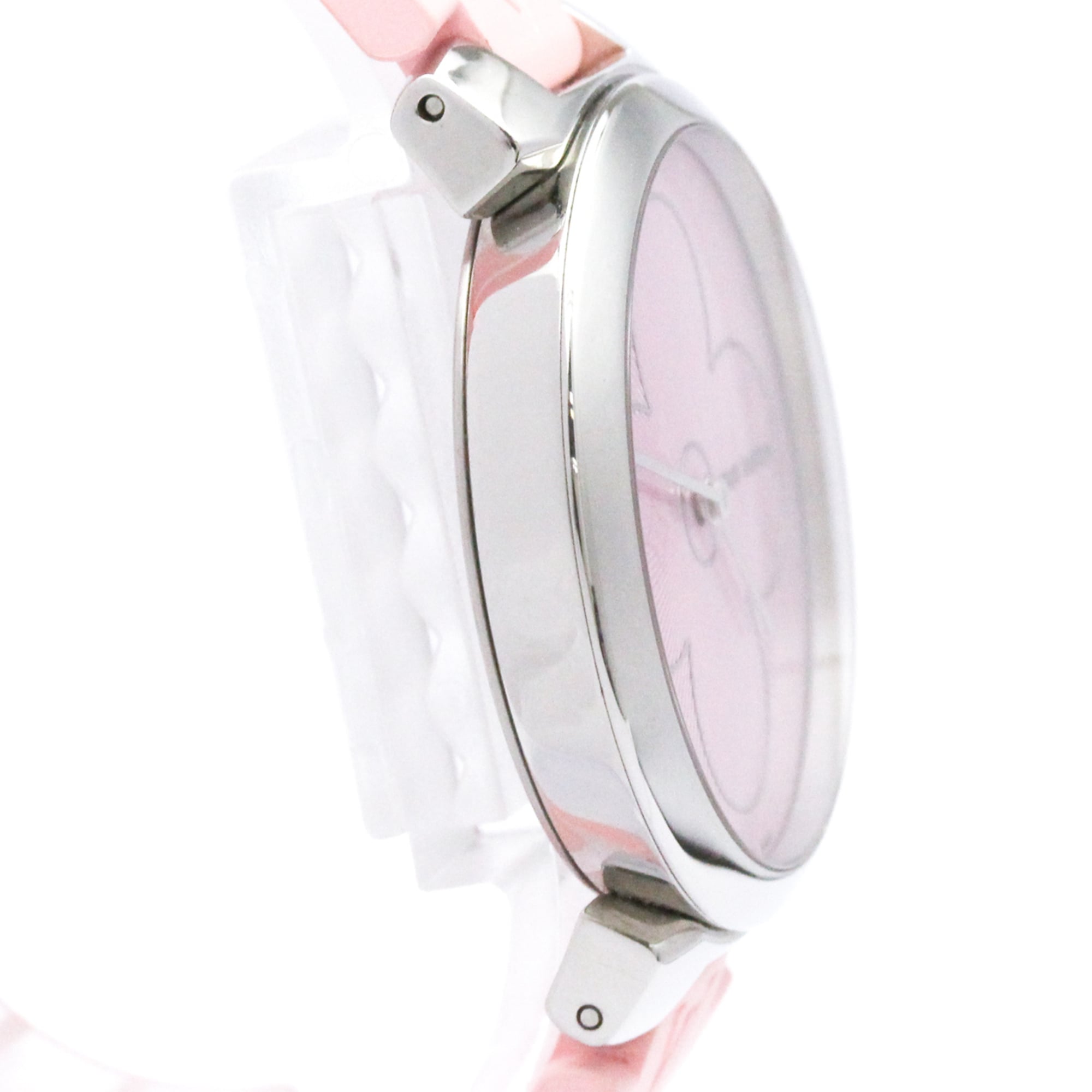 LOUIS VUITTON Tambour Steel Quartz Ladies Watch Q1G08 Polished — Very Good