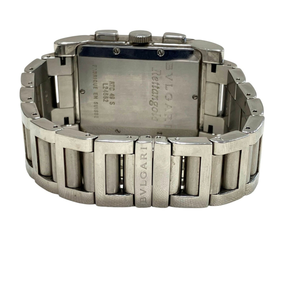 Bulgari BVLGARI Rettangolo watch, total weight 121g, stainless steel, quartz movement, silver dial, RTC49S — Good