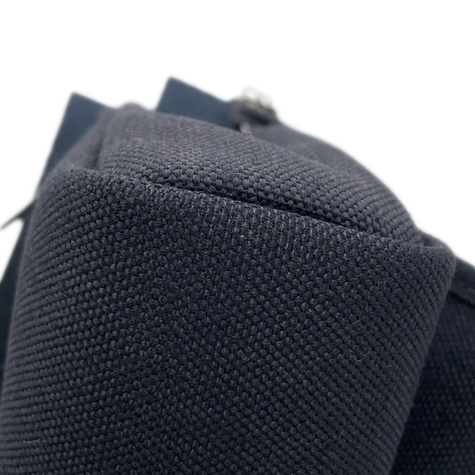Hermes Shoulder Bag Herbag Zip Mini Black Toile H Vache Hunter G Stamp HERMES Handbag — Like New