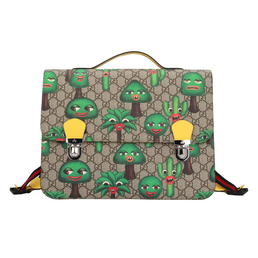 Gucci Smiling Plant Children's GG Supreme Backpack/Daypack, Canvas 410791, Women's, Pre-owned 2-Way Bag