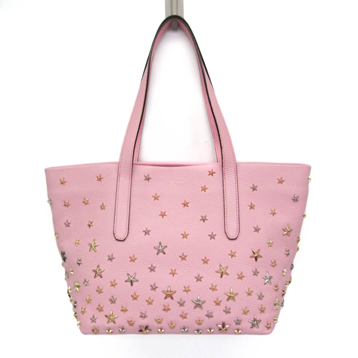 Jimmy Choo Sophia Small Men,Women Leather Studded Tote Bag Pink — Like New