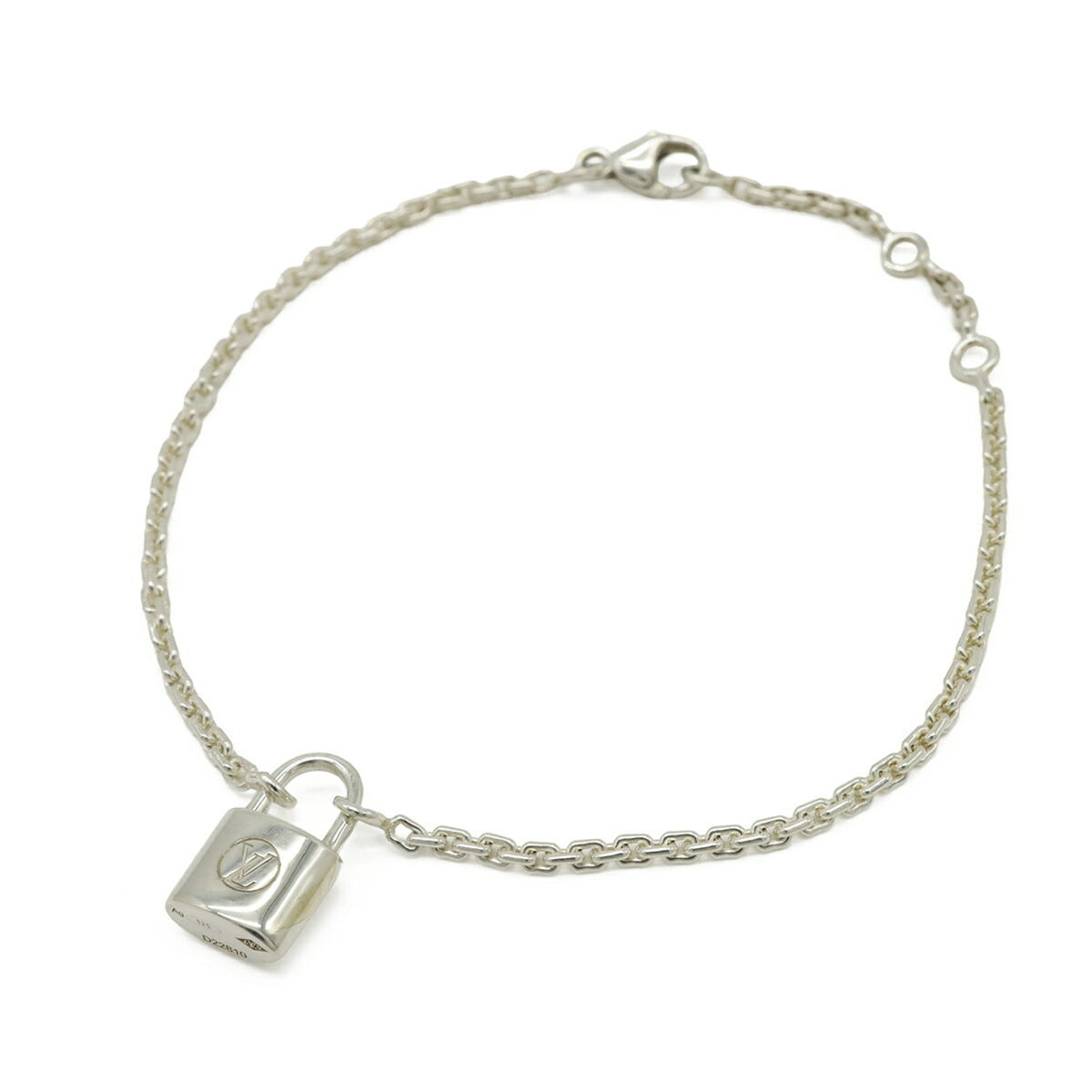 LOUIS VUITTON Louis Vuitton Bracelet Silver Lockit Padlock Cadena Ag925 SV925 Q95450 — Like New