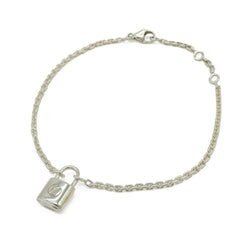 LOUIS VUITTON Louis Vuitton Bracelet Silver Lockit Padlock Cadena Ag925 SV925 Q95450 — Like New
