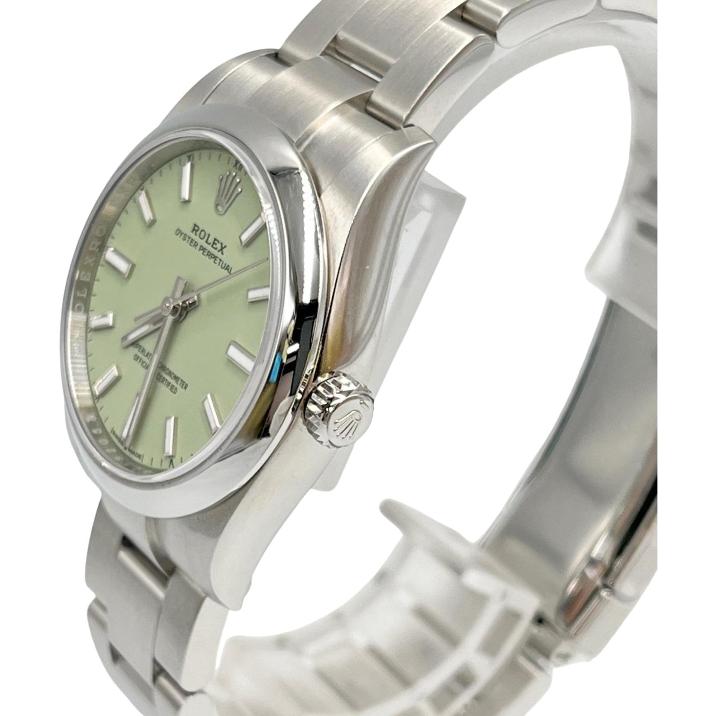 Rolex Oyster Perpetual 34 Pistachio Women's Watch 124200 Stainless Steel Men's