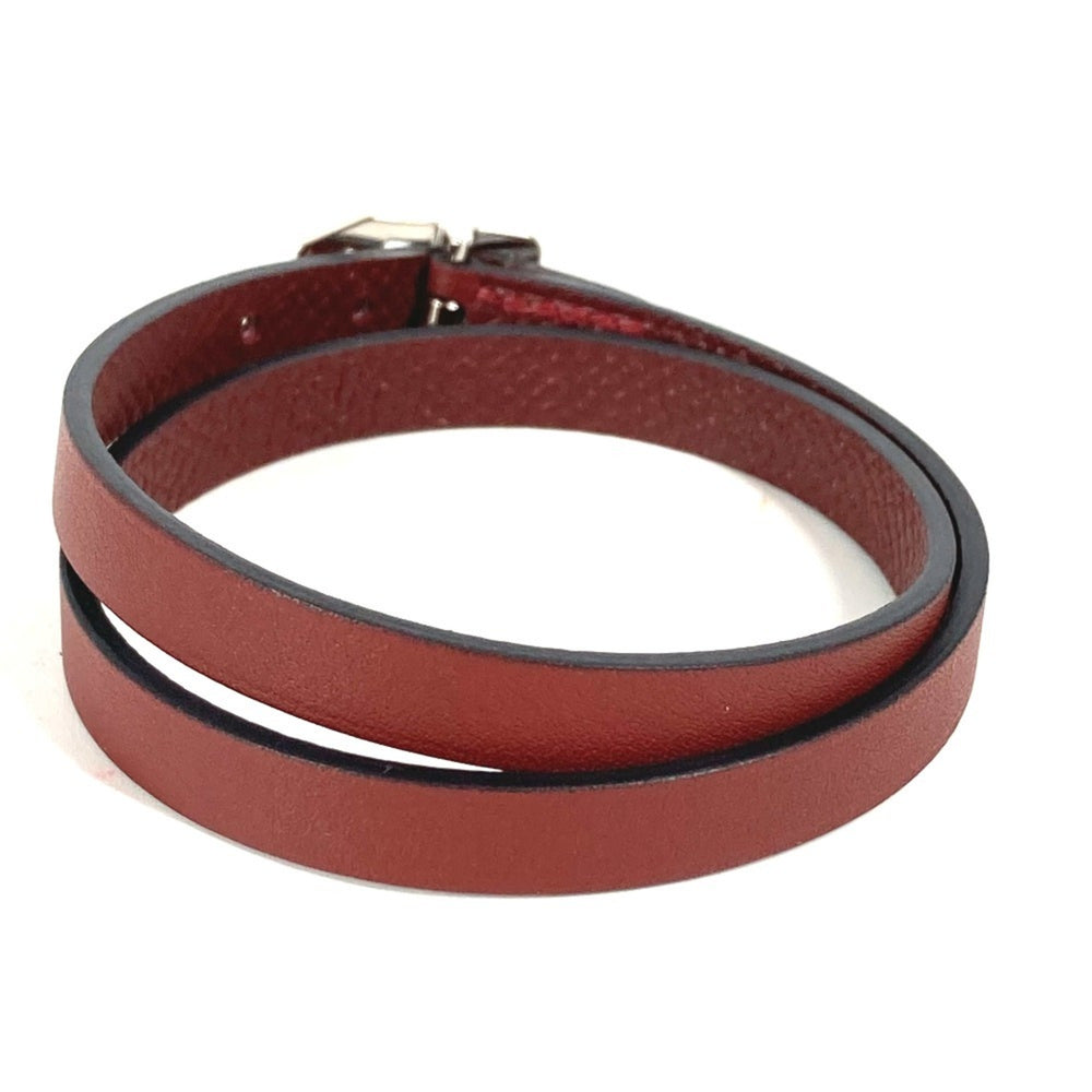 HERMES Paddock Double Tour Bracelet, Women's Leather Brown — Like New