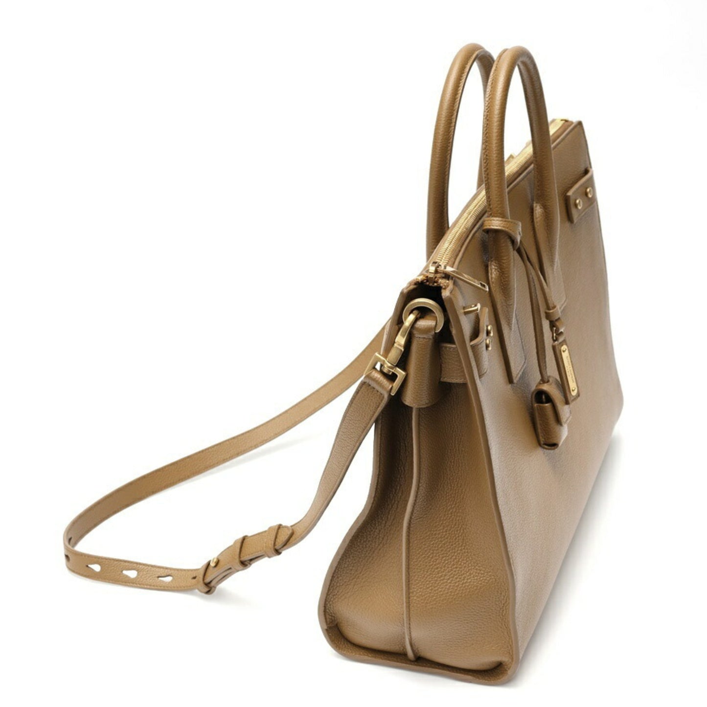 Saint Laurent SAINT LAURENT Thin Large Sac du Jour 737586 Grained Leather Camel K-158493