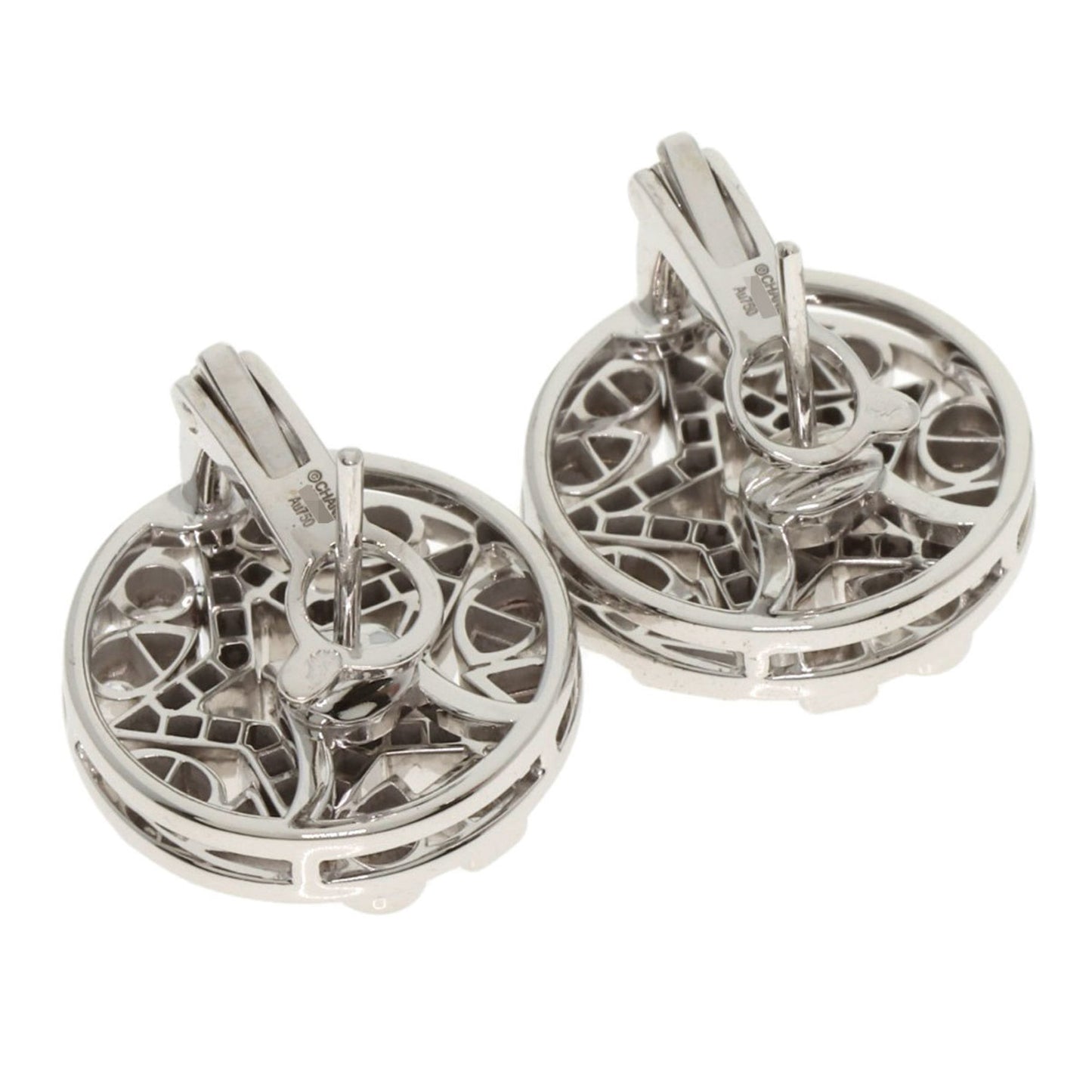 Chanel Comet Diamond Earrings in 18K White Gold for Women