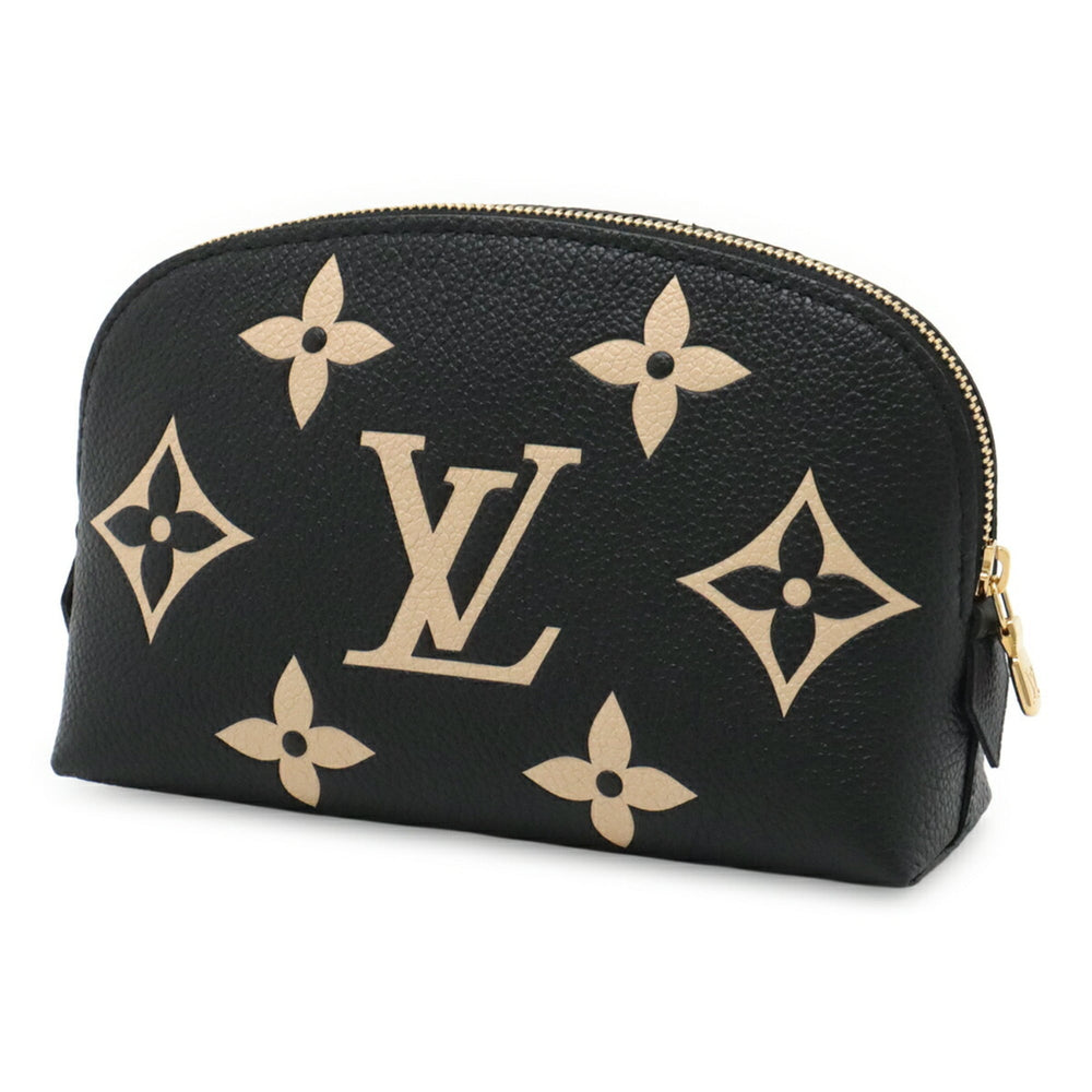 LOUIS VUITTON Louis Vuitton Monogram Empreinte Pochette Tick Bicolor Black Beige M59086 — Like New