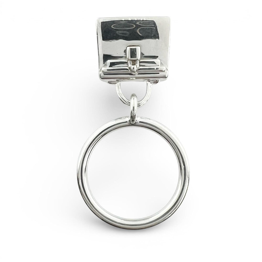 HERMES Kelly Amulette Ring, 2022 model, AG925 sterling silver, size 48, with box and case, made in Italy, weight 7.6g, women's — Like New