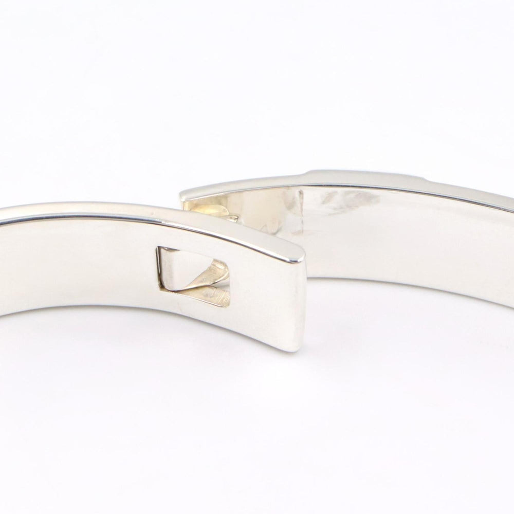 Hermes HERMES Corriendo Cyan Bracelet PM LG Bangle Accessory Silver 925 Women's Tone H115424B 00ST — Like New