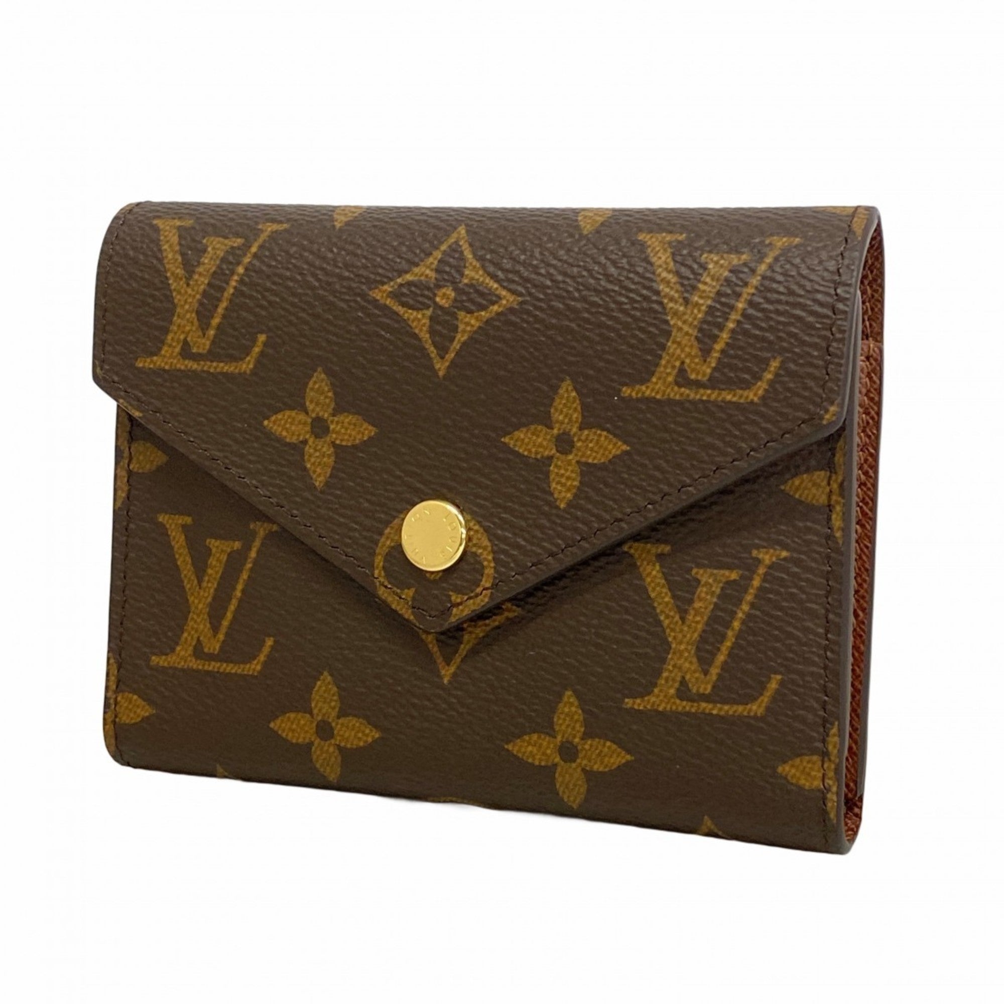 Louis Vuitton Monogram Victorine Tri-fold Wallet M62472 Brown Women's