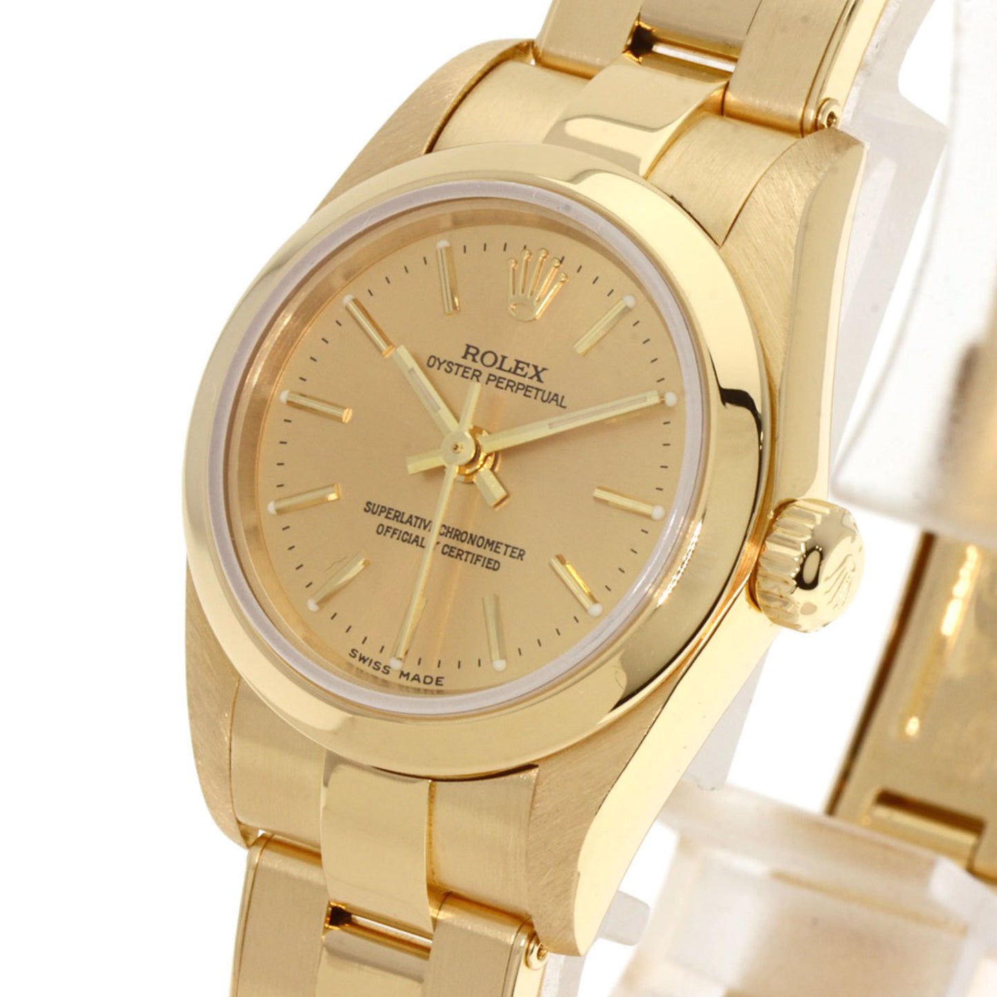 Rolex 76188 Oyster Perpetual Watch 18K Yellow Gold K18YG Ladies ROLEX