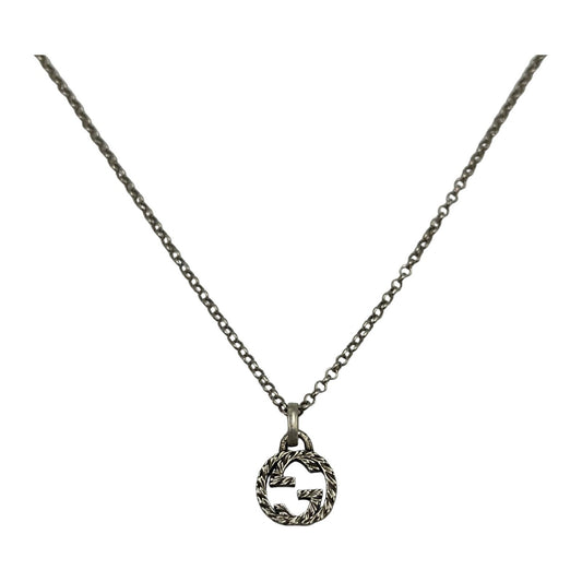 Gucci Interlocking Sterling Silver 925 Necklace for Men